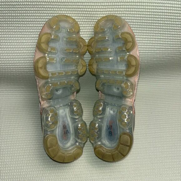 Nike Air Vapormax Flyknit 2 Shoes Womens Size 7.5 942843-203 Rose Gold Bio Beige - Picture 7 of 9